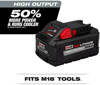 Milwaukee 48-59-1880 M18 REDLITHIUM HIGH OUTPUT XC 8 Ah Lithium-Ion Battery and M18 /M12 Charger Kit