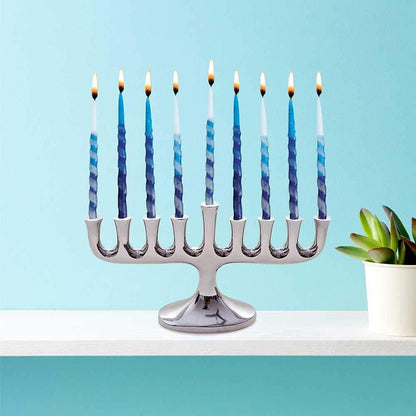 Zion Judaica Stunning Sleek Designers Menorah for Hanukkah