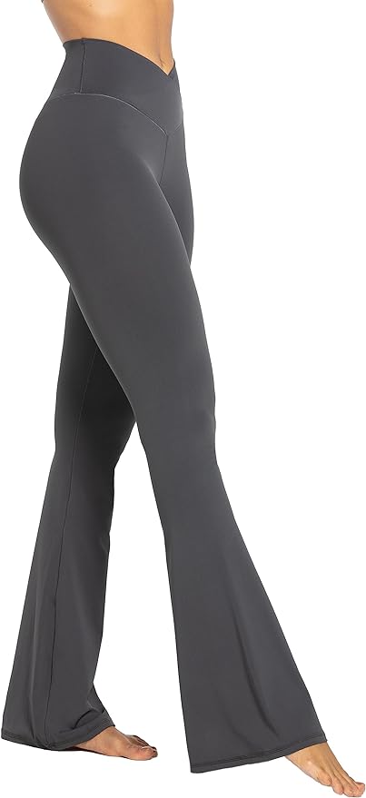 Sunzel Flare Leggings, Crossover Yoga Pants for Women with Tummy Control