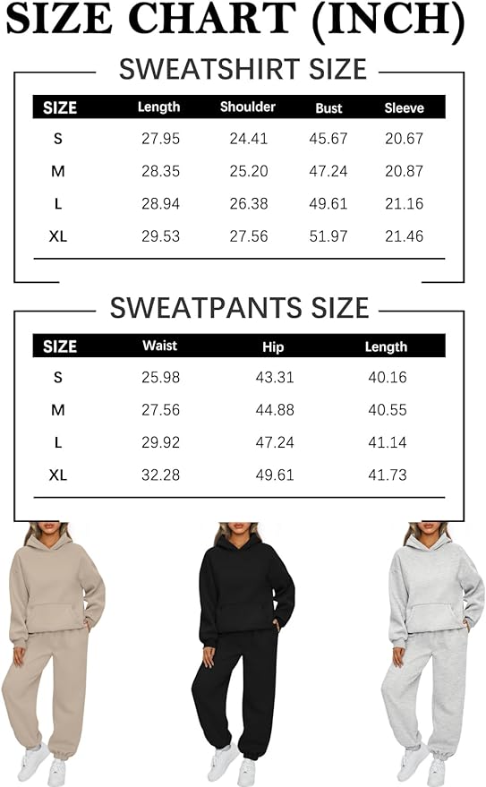 Womens 2 Piece Outfits Oversized Sweatsuit Fall Clothes