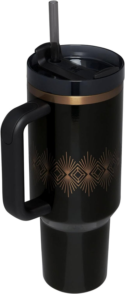 Stanley Quencher H2.O FlowState™ Tumbler 40 oz Black Gloss Deco