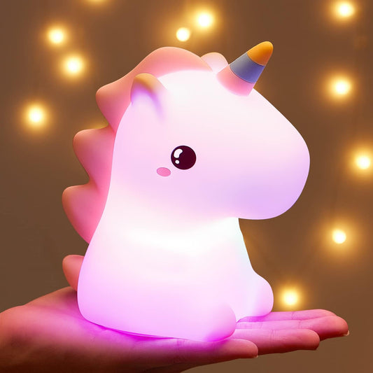 One Fire Unicorn Night Lights for Girls Bedroom