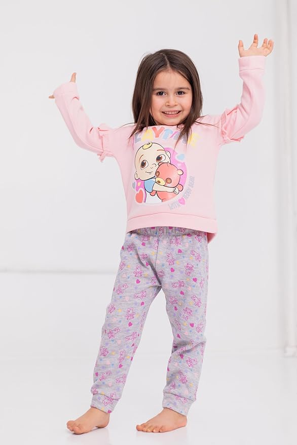 CoComelon JJ Toddler Girls Sweatshirt Jogger and Pants Set