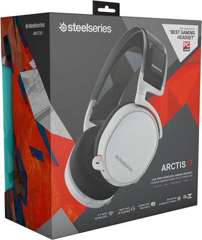 SteelSeries Arctis 7 Lag-Free Wireless Gaming Headset - White