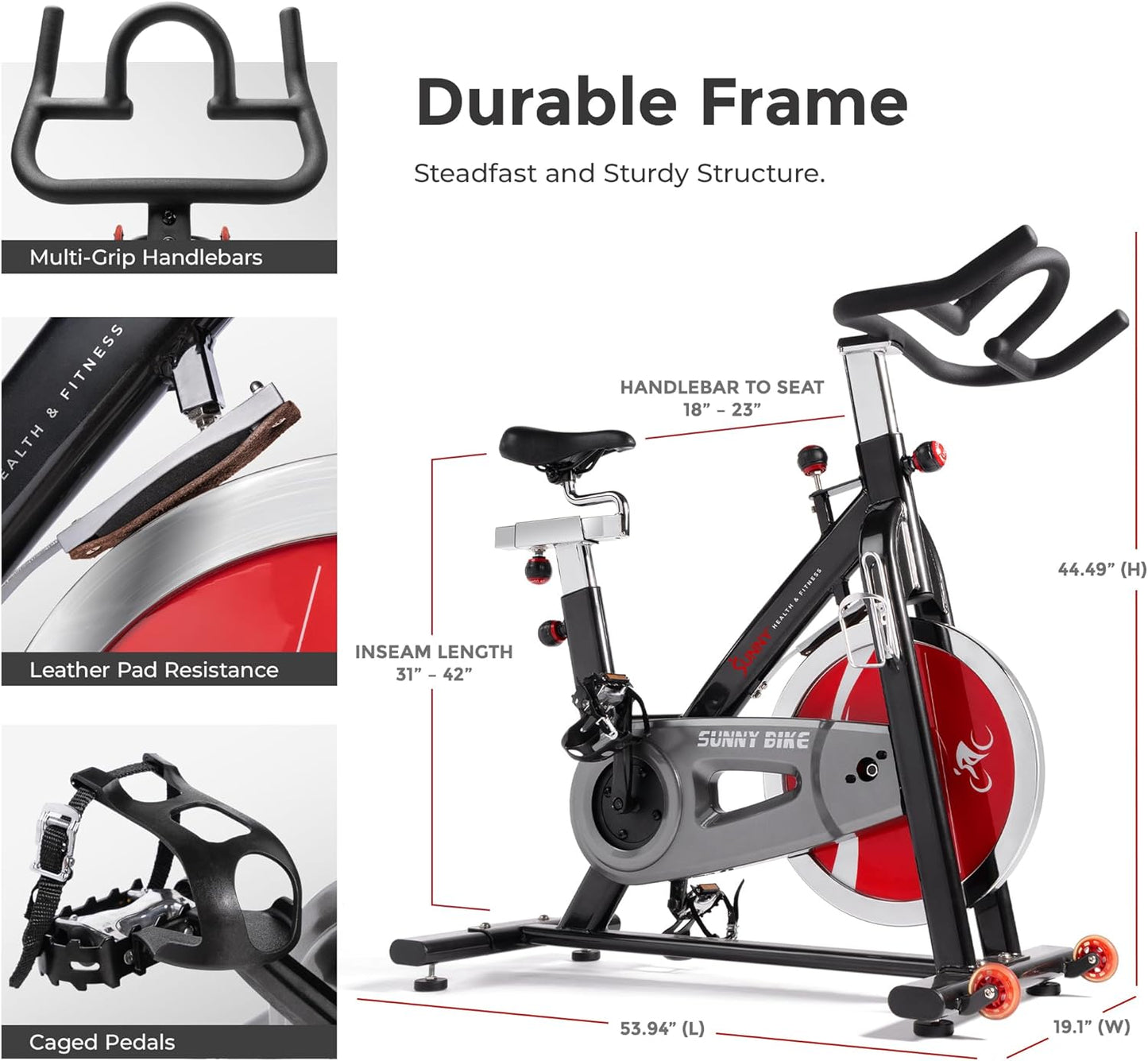 Sunny Health & Fitness Indoor Cycling Exercise Bike