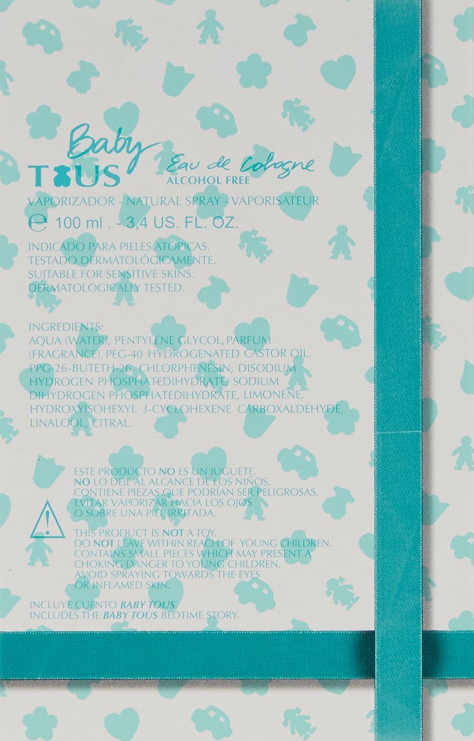 Tous Baby Alcohol Free Cologne Spray for Kids, 3.4 Ounce