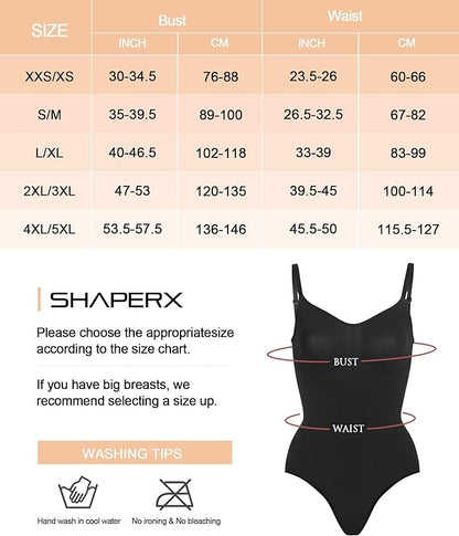 SHAPERX Bodysuit for Women Tummy Control Shapewear