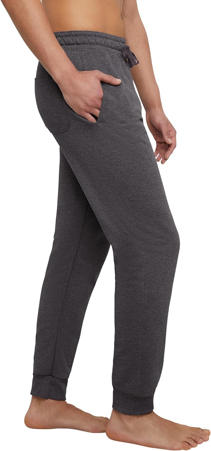 Hanes Men's Jogger Sweatpant with Pockets, Charcoal Heather