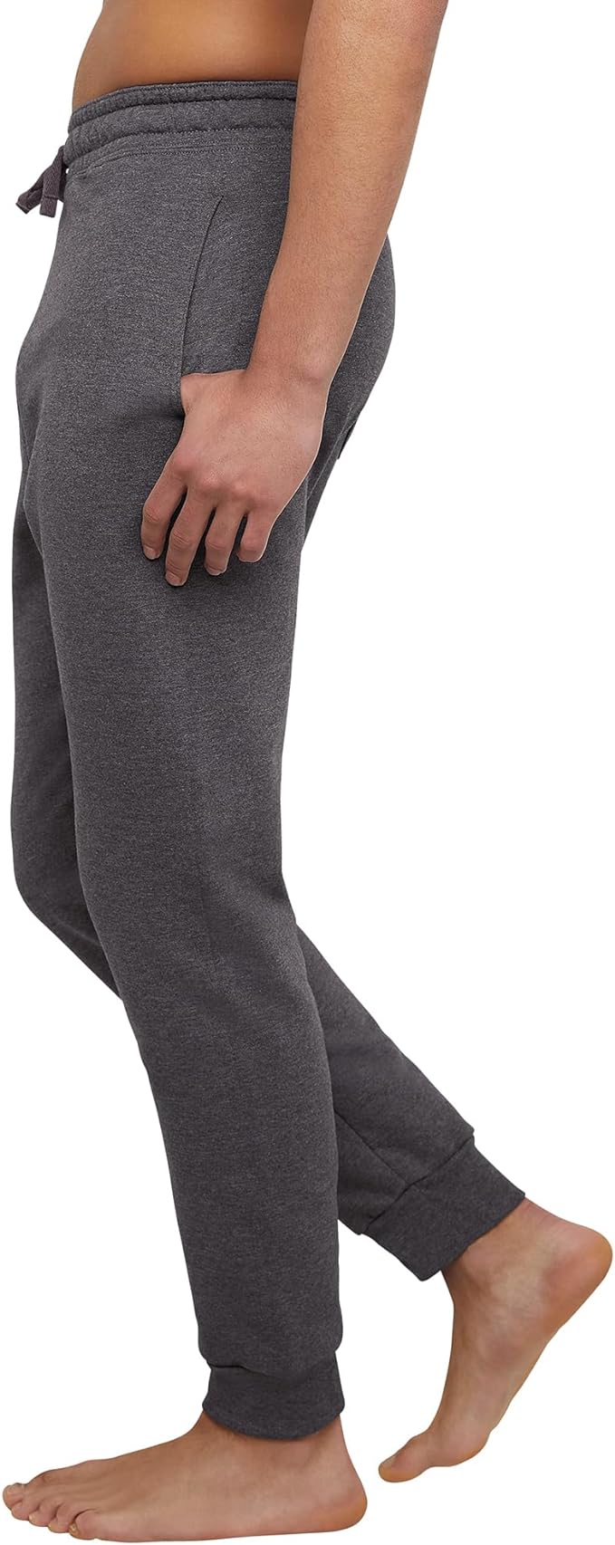 Hanes Men's Jogger Sweatpant with Pockets, Charcoal Heather