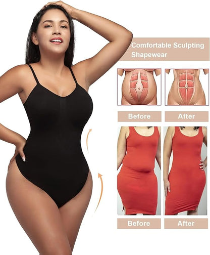 SHAPERX Bodysuit for Women Tummy Control Shapewear