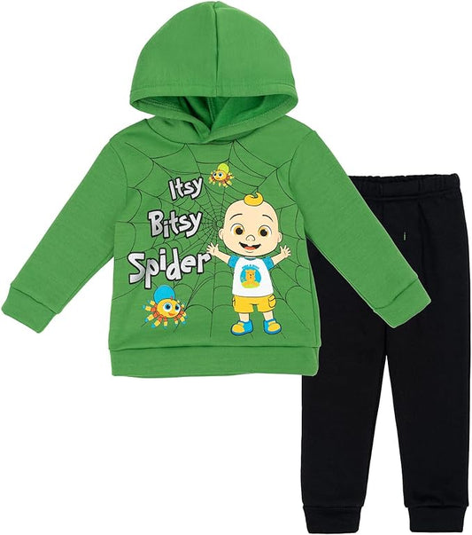 CoComelon JJ Toddler Boys Fleece Pullover Hoodie and Pants Outfit Set