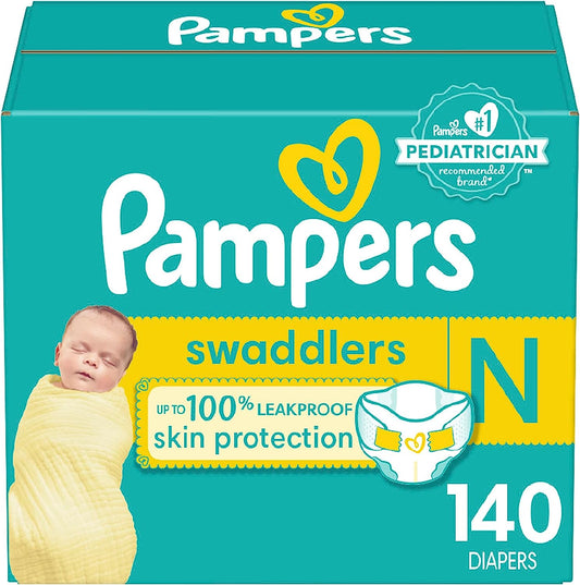 Pampers Swaddlers Newborn Diapers -Size 0, 140 Counties