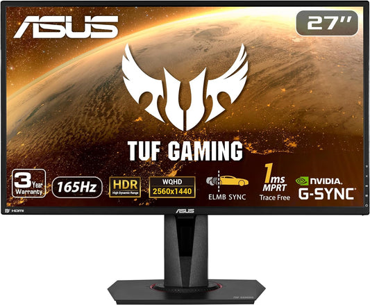 ASUS TUF Gaming 27" 2K HDR Gaming Monitor (VG27AQ) - Black