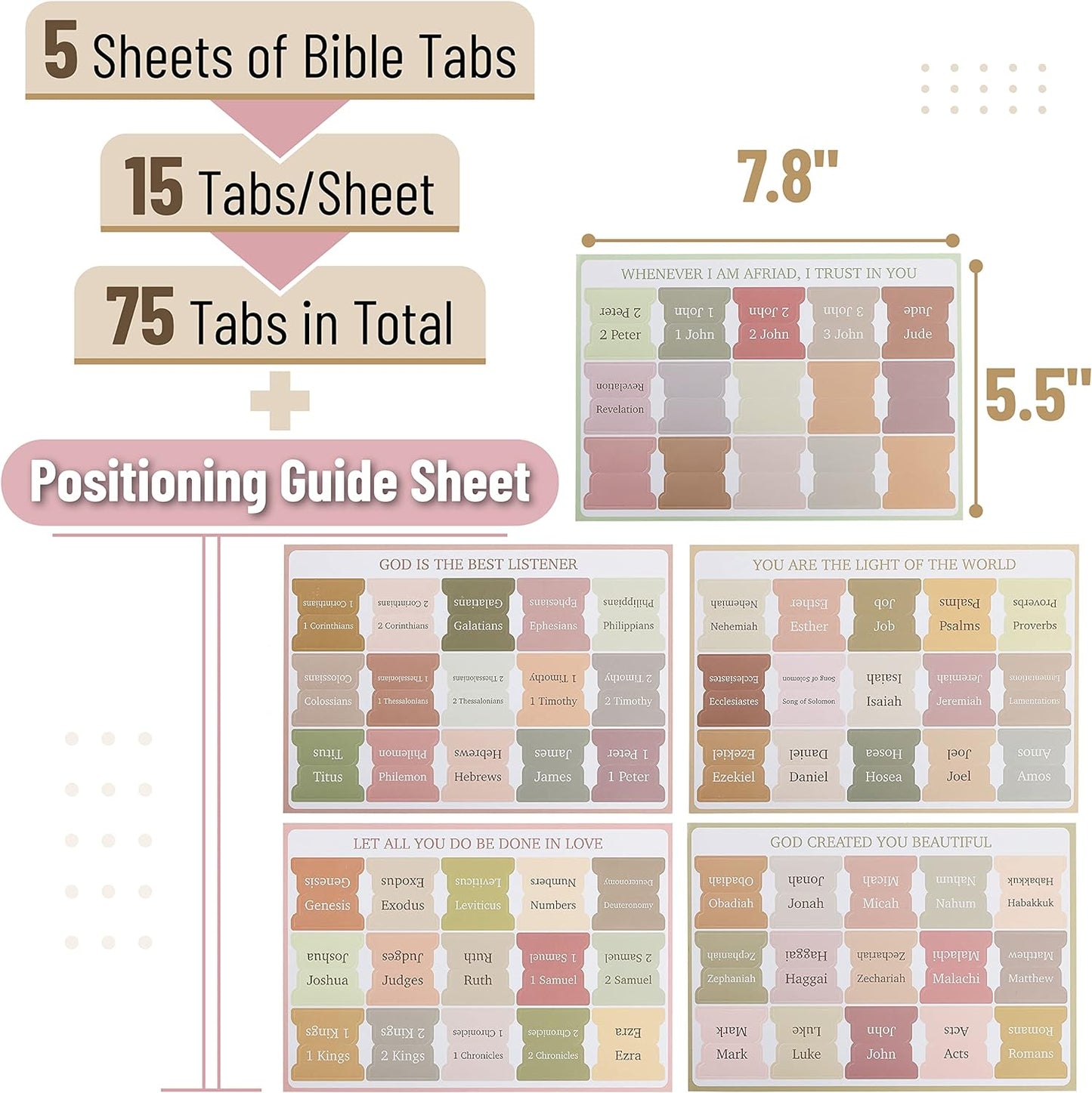 Mr. Pen- Bible Tabs, 75 Tabs