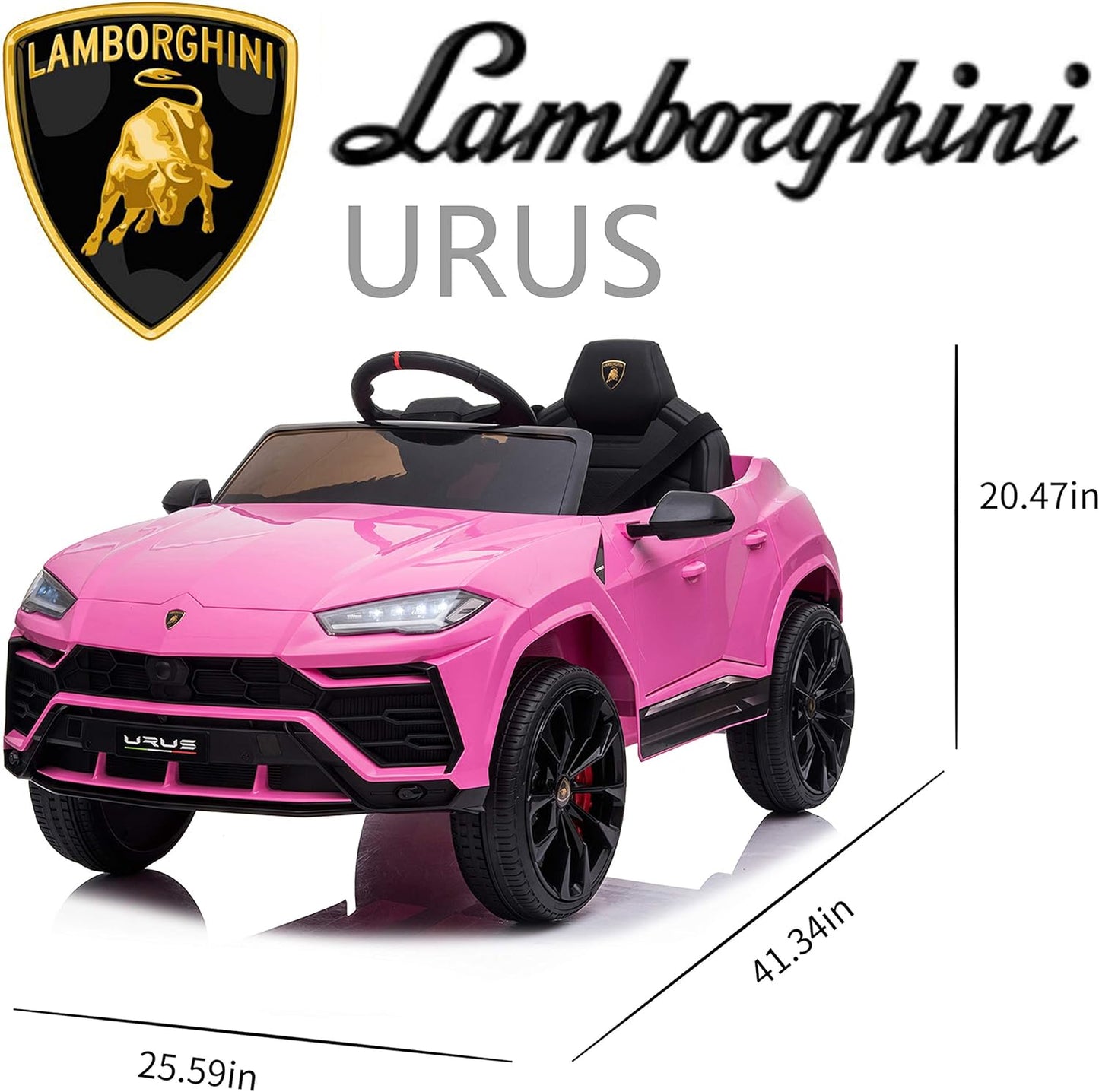 Prevision Licensed Lamborghini Urus Kids Ride On Car Toy w/ Parent Remote Control