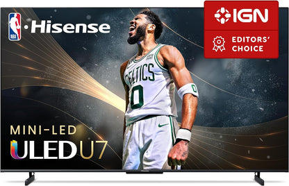 Hisense 75-Inch Class U7 Series Mini-LED ULED 4K UHD Google Smart TV (75U7K, 2023 Model)