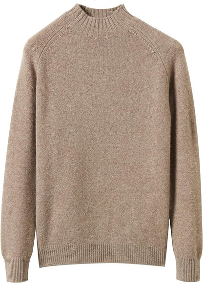 Women's Mock Neck Sweater 100% Merino Wool