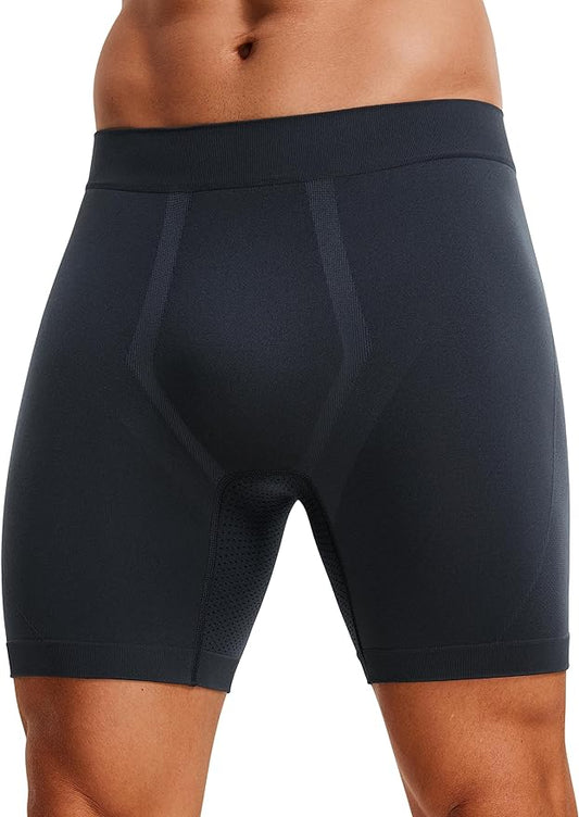Men's Seamless 5" Boxer Briefs Breathable Sports Underwear (3-Pack)